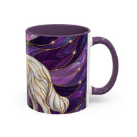 Amethyst Great Pyrenees Stained Glass Style Mug