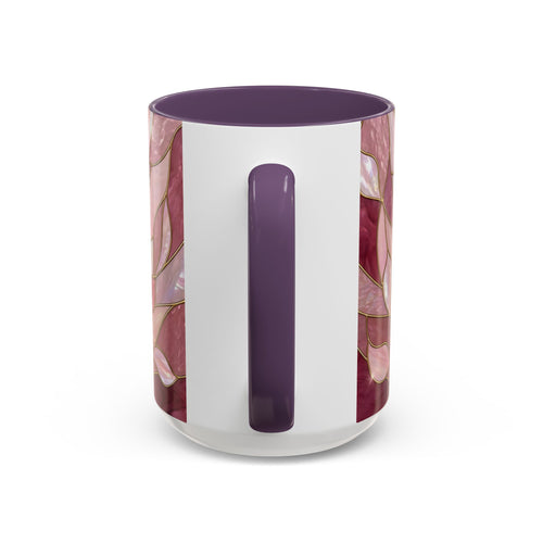 Pink Blossom Hummingbird Stained Glass Style Mug