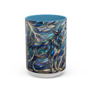 Storm Sky Wolf Stained Glass Style Mug