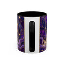 Celestial Purple Tiger Stained Glass Style Mug