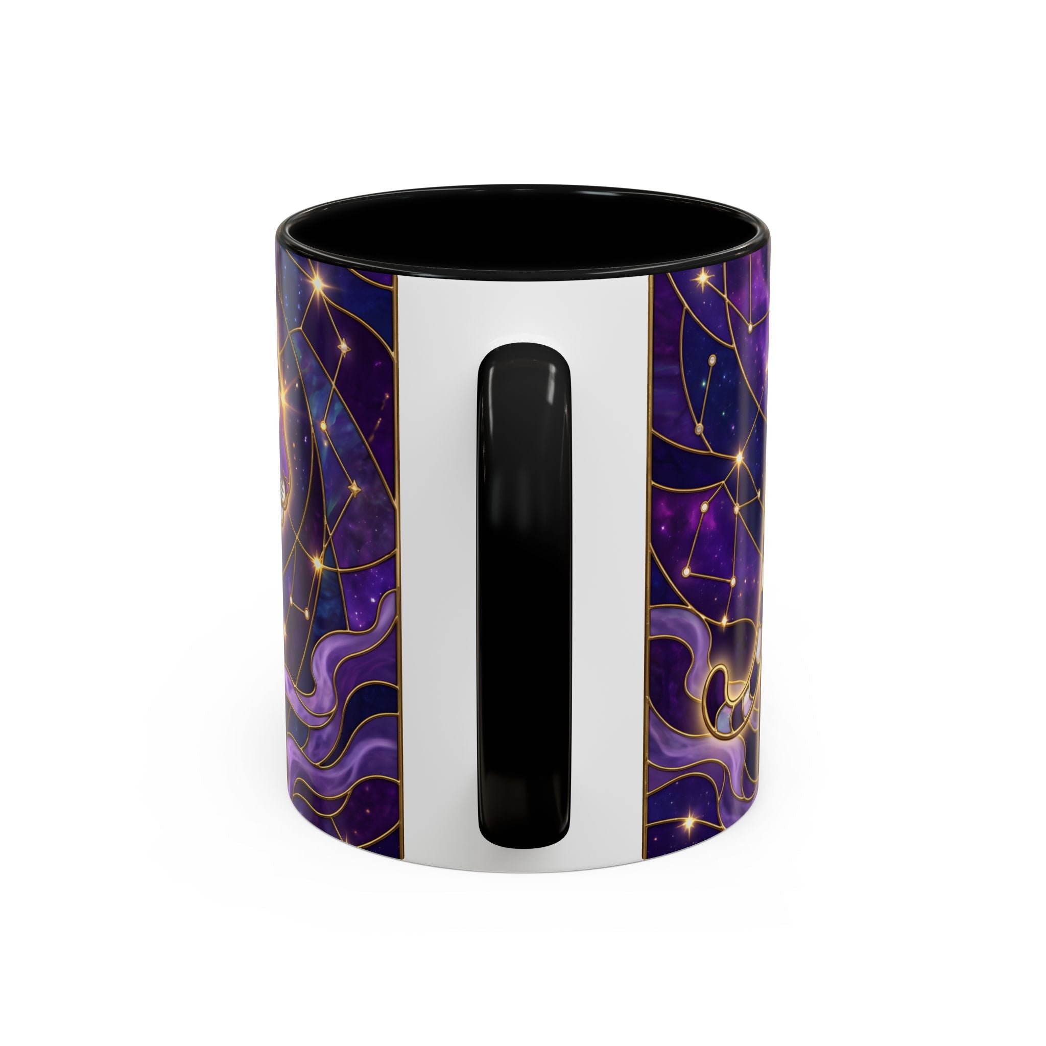 Celestial Purple Tiger Stained Glass Style Mug