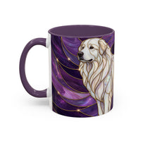 Amethyst Great Pyrenees Stained Glass Style Mug