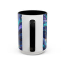 Moonlit Lake Wolf Stained Glass Style Mug