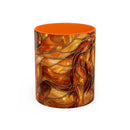 Wildfire Lion Stained Glass Mug