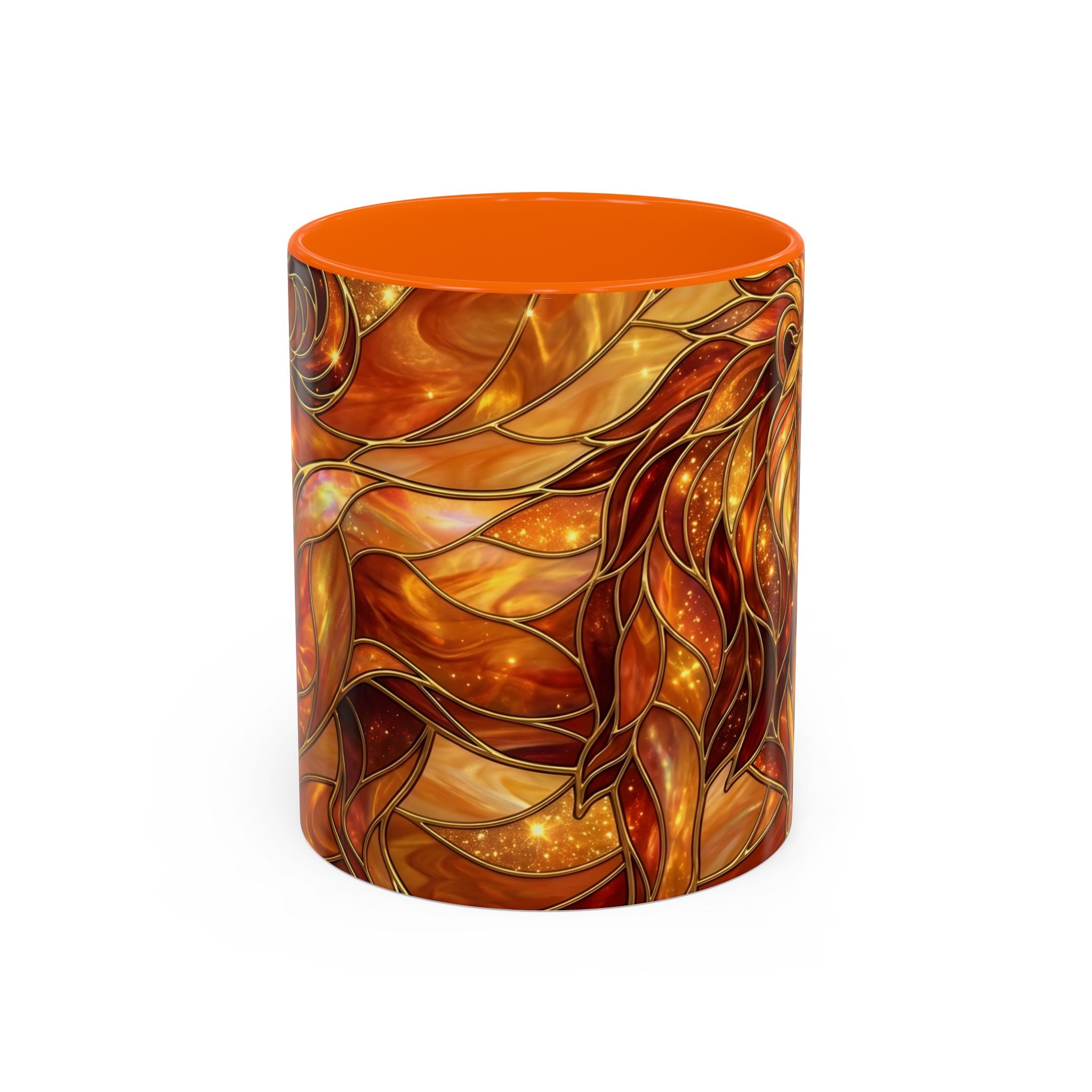 Wildfire Lion Stained Glass Mug