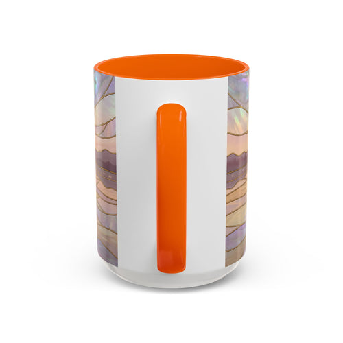 Serene Horizon Hummingbird Stained Glass Style Mug