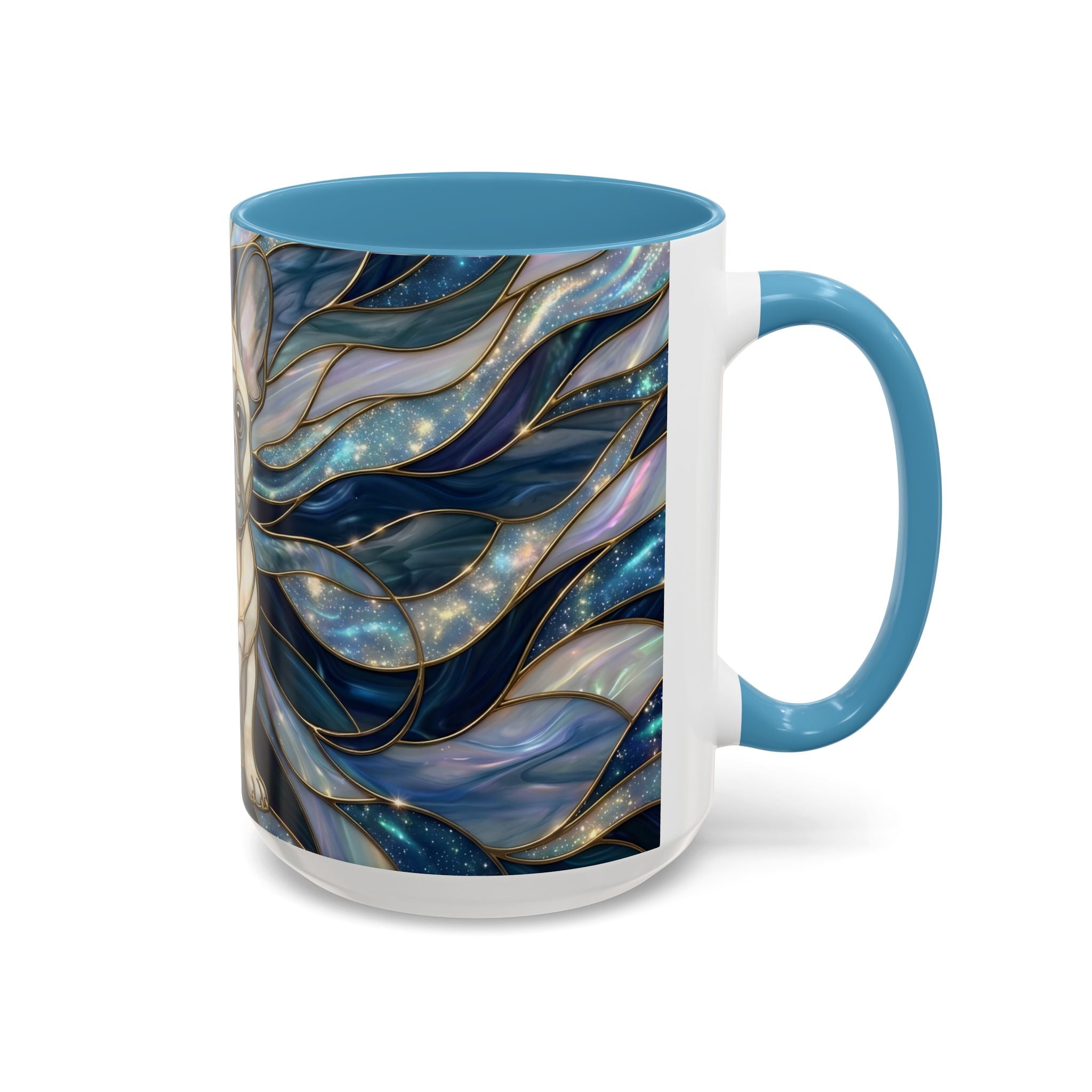 Sapphire Glow French Bulldog Stained Glass Style Mug