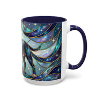 Teal Galaxy Staffy Stained Glass Style Mug