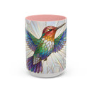 Rainbow Hummingbird Stained Glass Style Mug