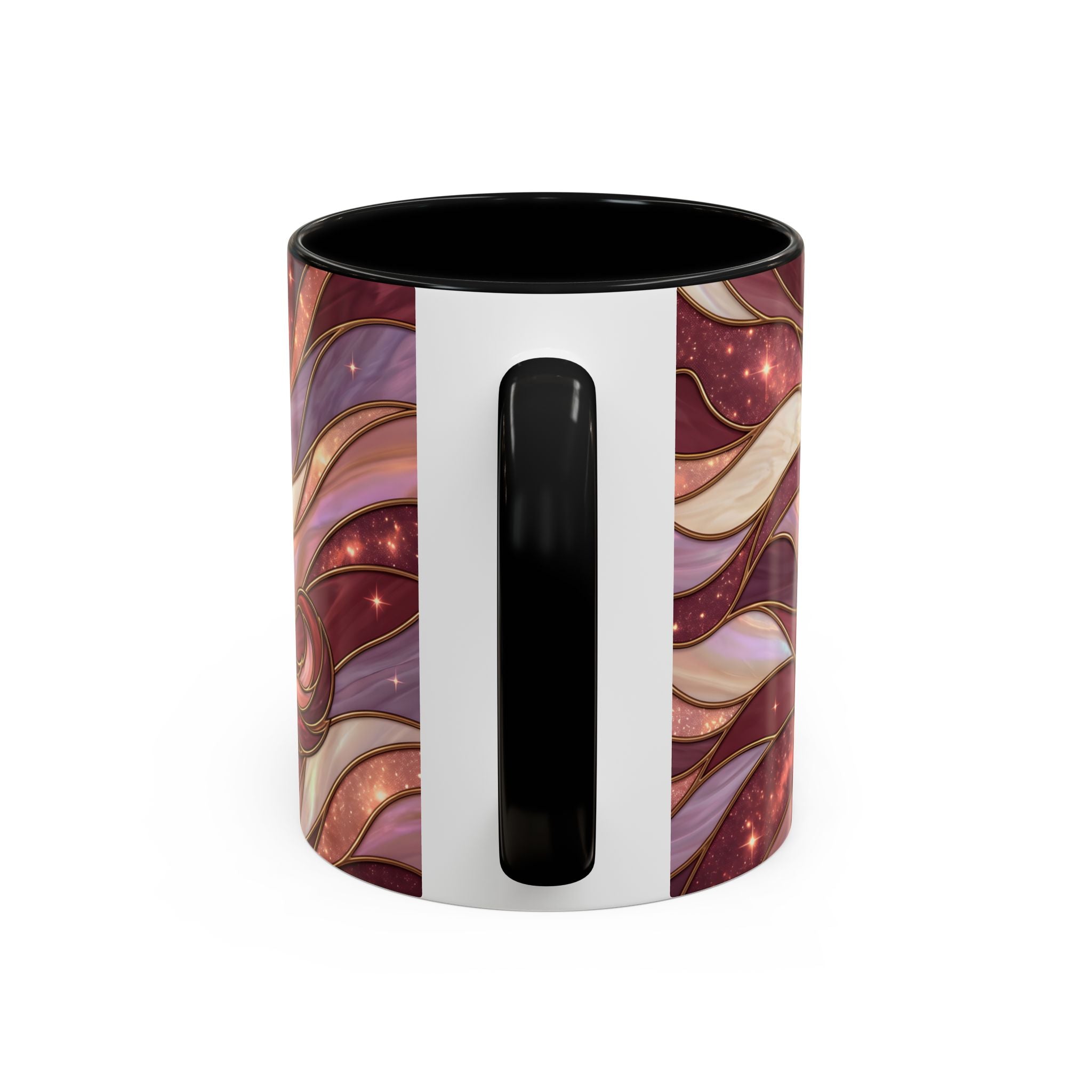 Rose Gold Wolf Stained Glass Style Mug