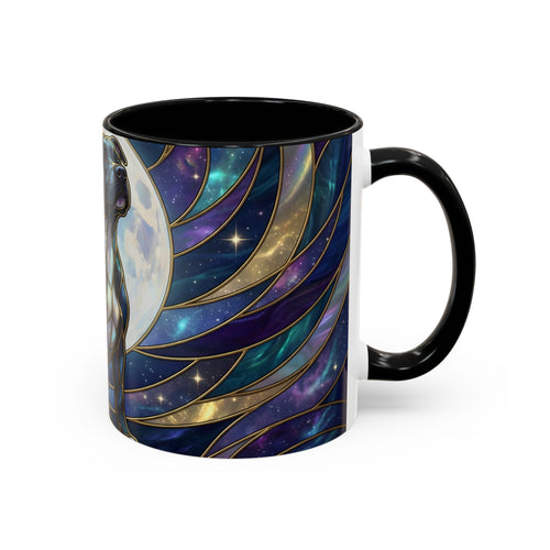 Moonlit Staffy Stained Glass Style Mug