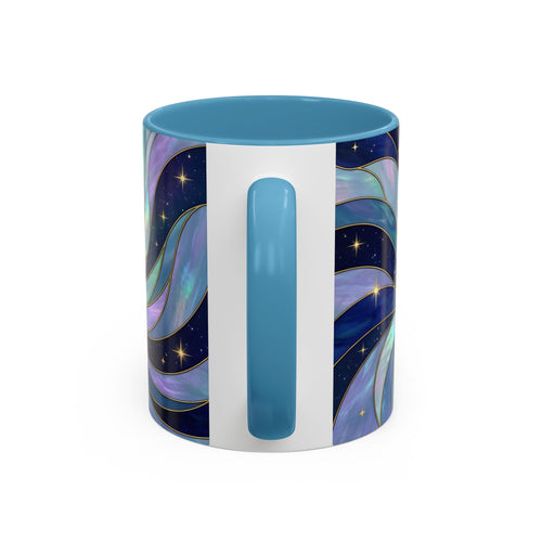 Blue Glow Hummingbird Stained Glass Style Mug