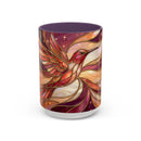 Rose Glow Hummingbird Stained Glass Style Mug
