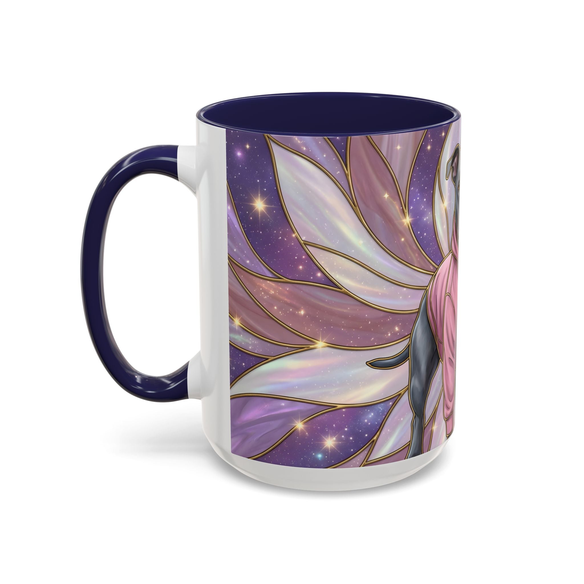 Rose Glow Staffordshire Bull Terrier Stained Glass Style Mug