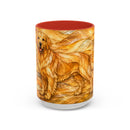Golden Glow Golden Retriever Stained Glass Style Mug