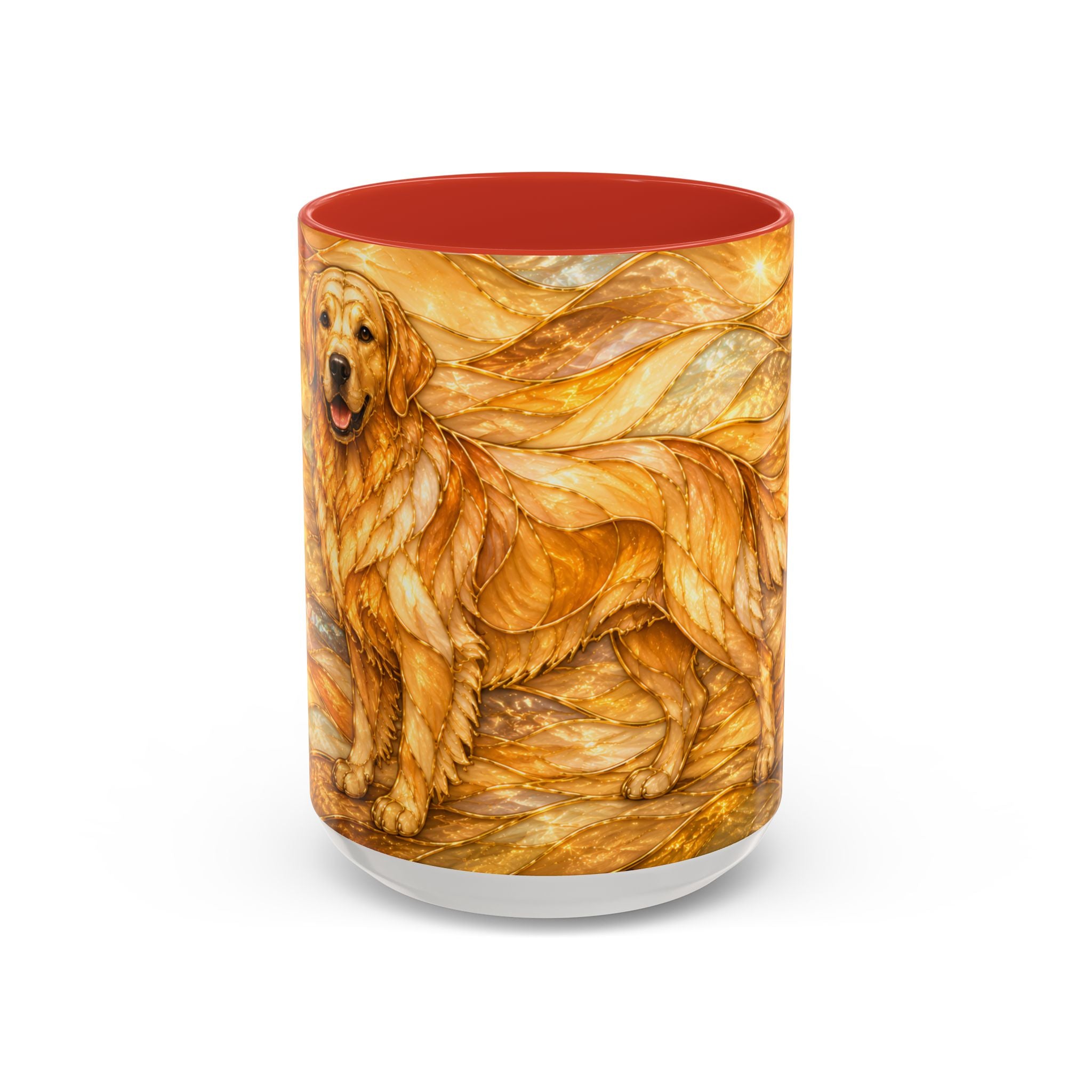 Golden Glow Golden Retriever Stained Glass Style Mug