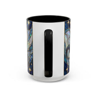 Sapphire Lion Stained Glass Style Mug