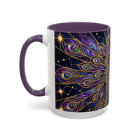 Celestial Peacock Stained Glass Style Mug