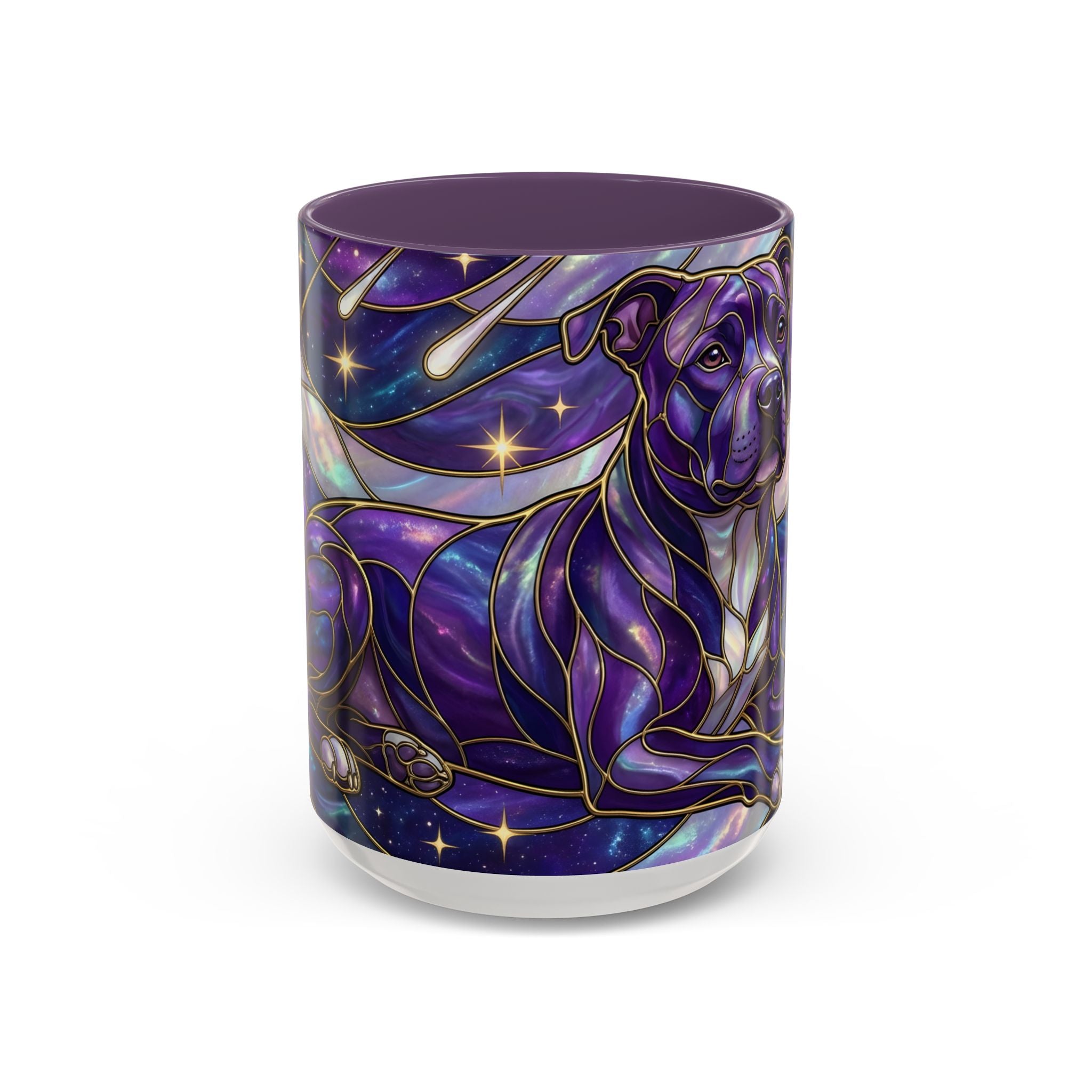 Cosmic Glow Staffy Stained Glass Style Mug