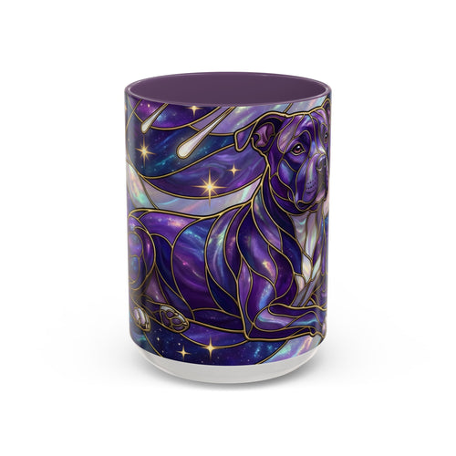 Cosmic Glow Staffy Stained Glass Style Mug
