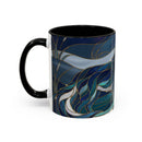 River Moon Wolf Stained Glass Style Mug