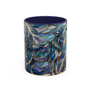 Storm Sky Wolf Stained Glass Style Mug