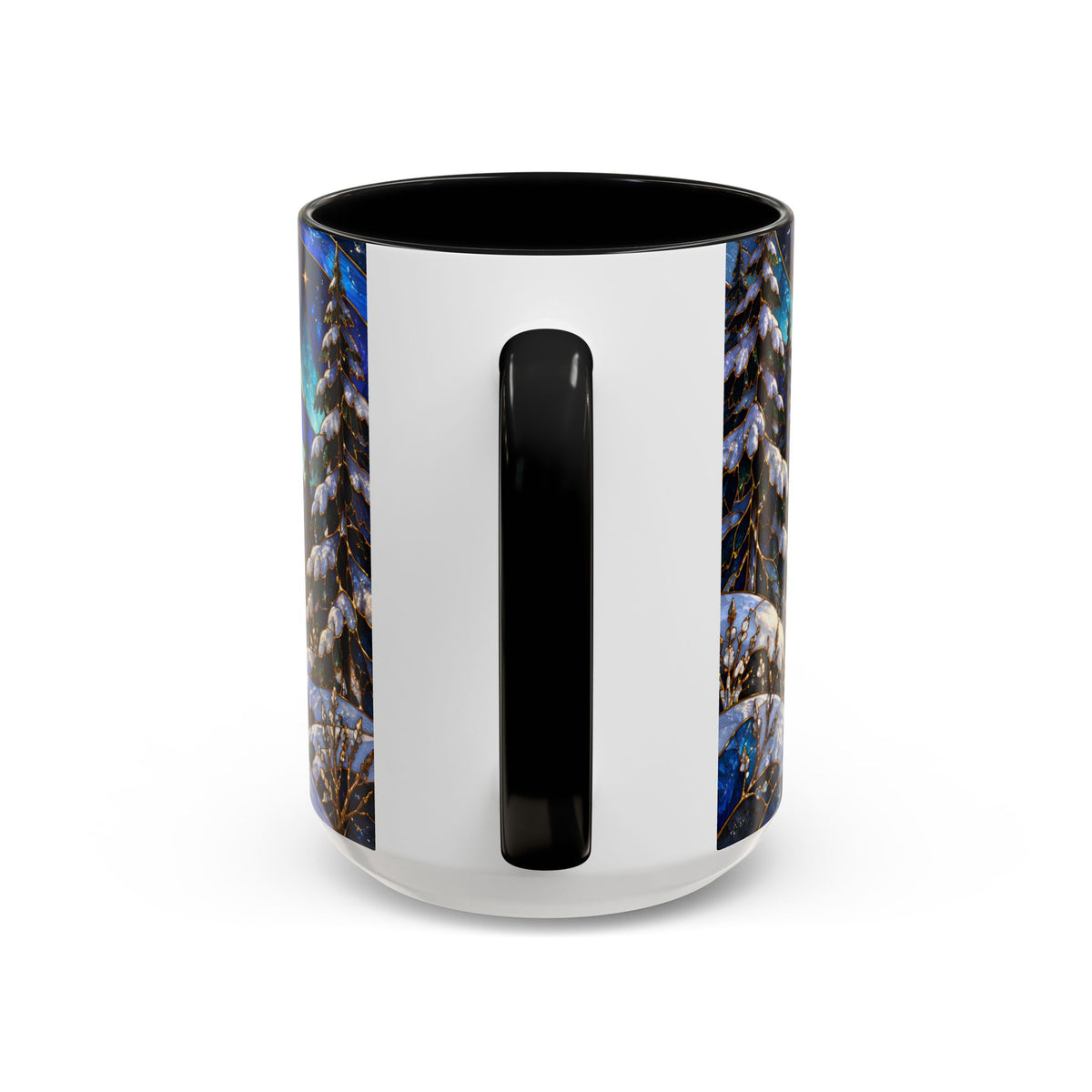 Aurora Lake Wolf Stained Glass Style Mug