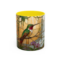 Tropical Hummingbird Stained Glass Style Mug