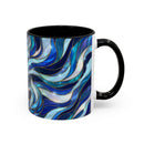 Cobalt Wolf Guardian Stained Glass Style Mug