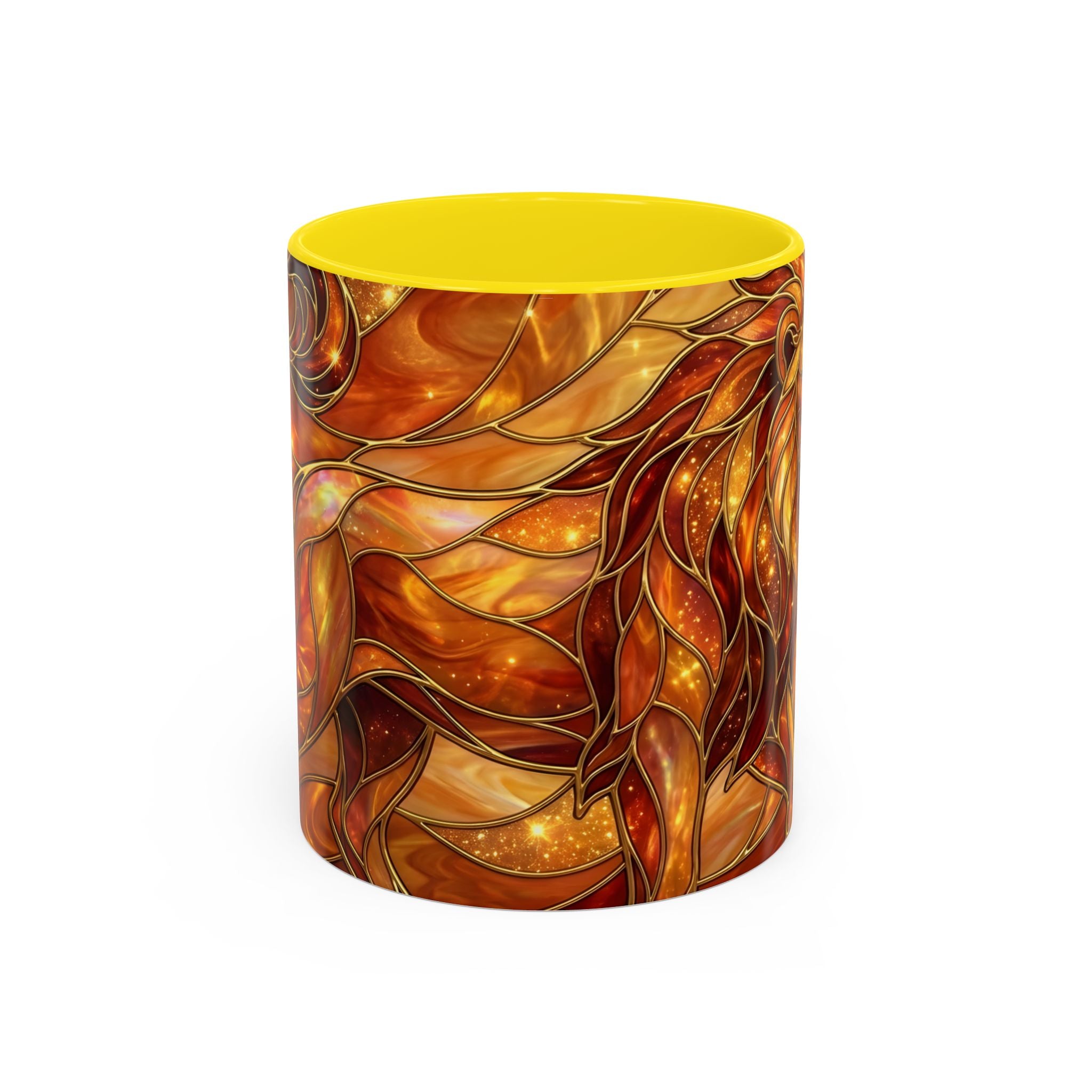 Wildfire Lion Stained Glass Mug