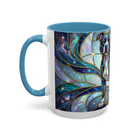 Teal Galaxy Staffy Stained Glass Style Mug