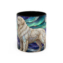 Aurora Peaks Great Pyrenees Stained Glass Style Mug
