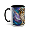 Celestial Australian Shepherd Stained Glass Style Mug