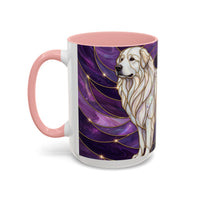 Amethyst Great Pyrenees Stained Glass Style Mug