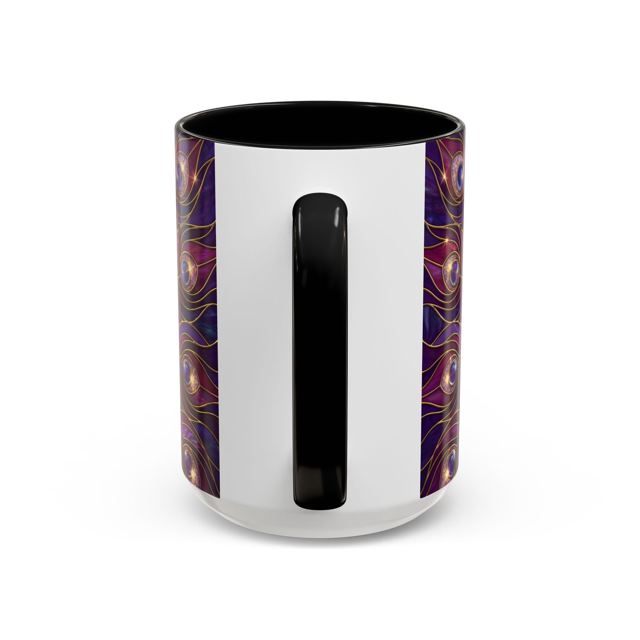 Purple Peacock Stained Glass Style Mug