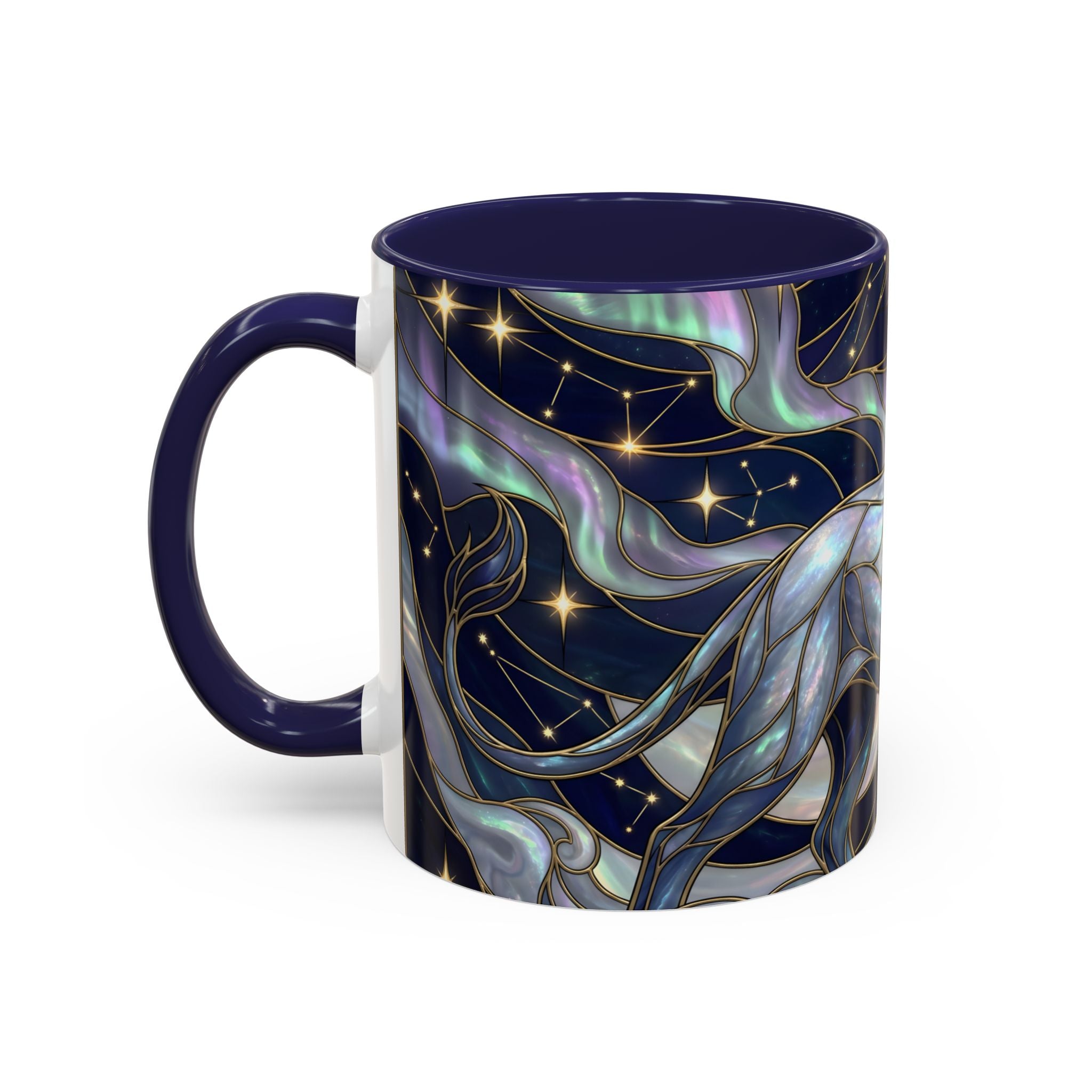 Celestial Lion Stained Glass Style Mug