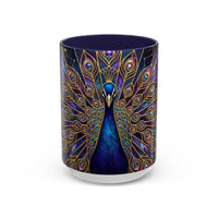 Celestial Peacock Stained Glass Style Mug