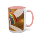 Rainbow Corgi Butt Stained Glass Style Mug
