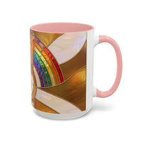 Rainbow Corgi Butt Stained Glass Style Mug