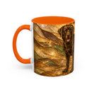 Honey Glow Chocolate Labrador Retriever Stained Glass Style Mug