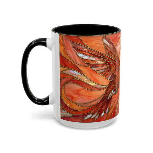 Hibiscus Glow Hummingbird Stained Glass Style Mug