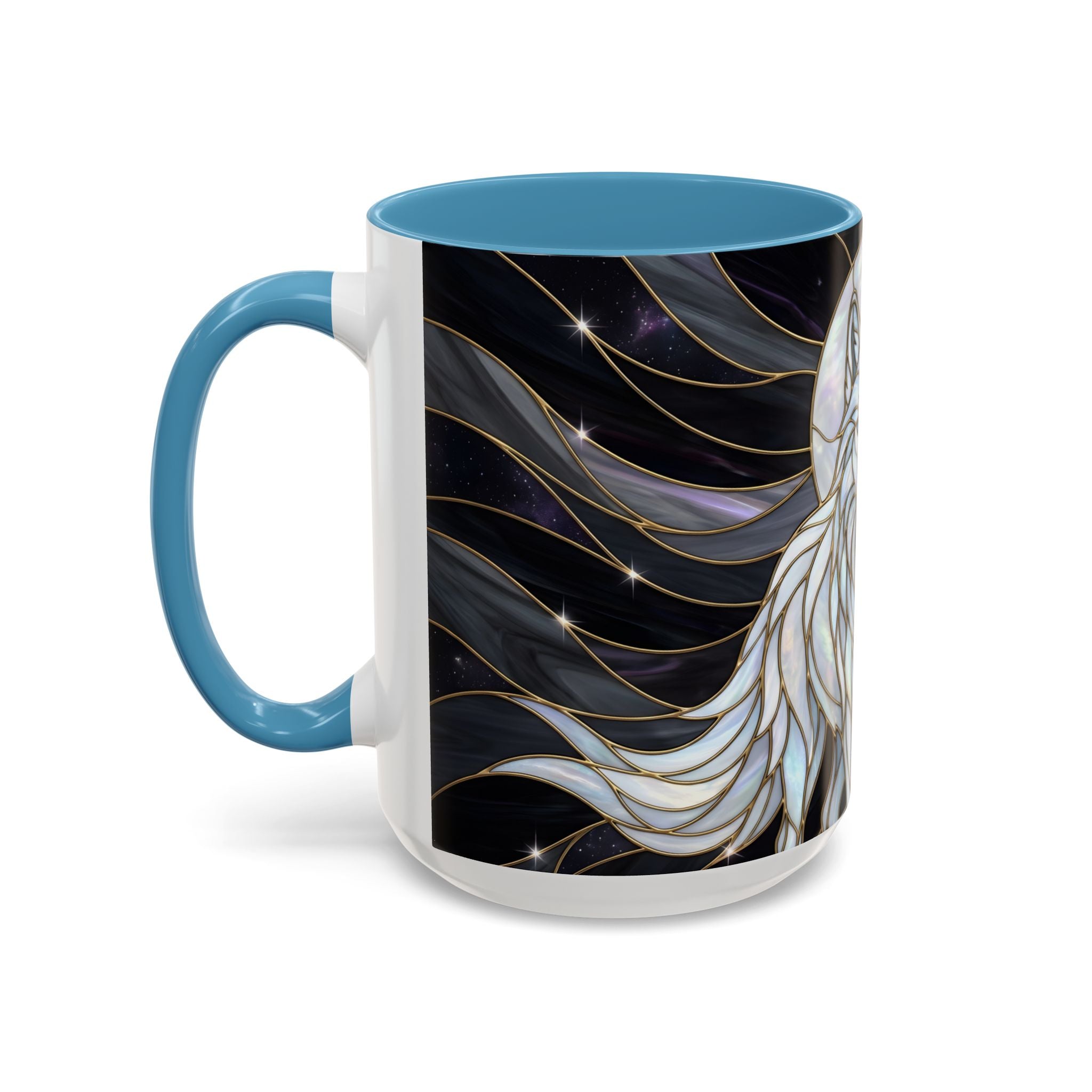 Night Wolf Stained Glass Style Mug