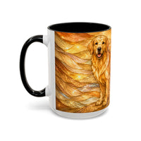 Golden Glow Golden Retriever Stained Glass Style Mug