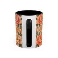 Custom Pet Photo Floral Stained Glass Style Mug