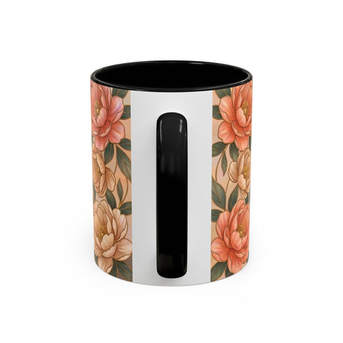 Custom Pet Photo Floral Stained Glass Style Mug