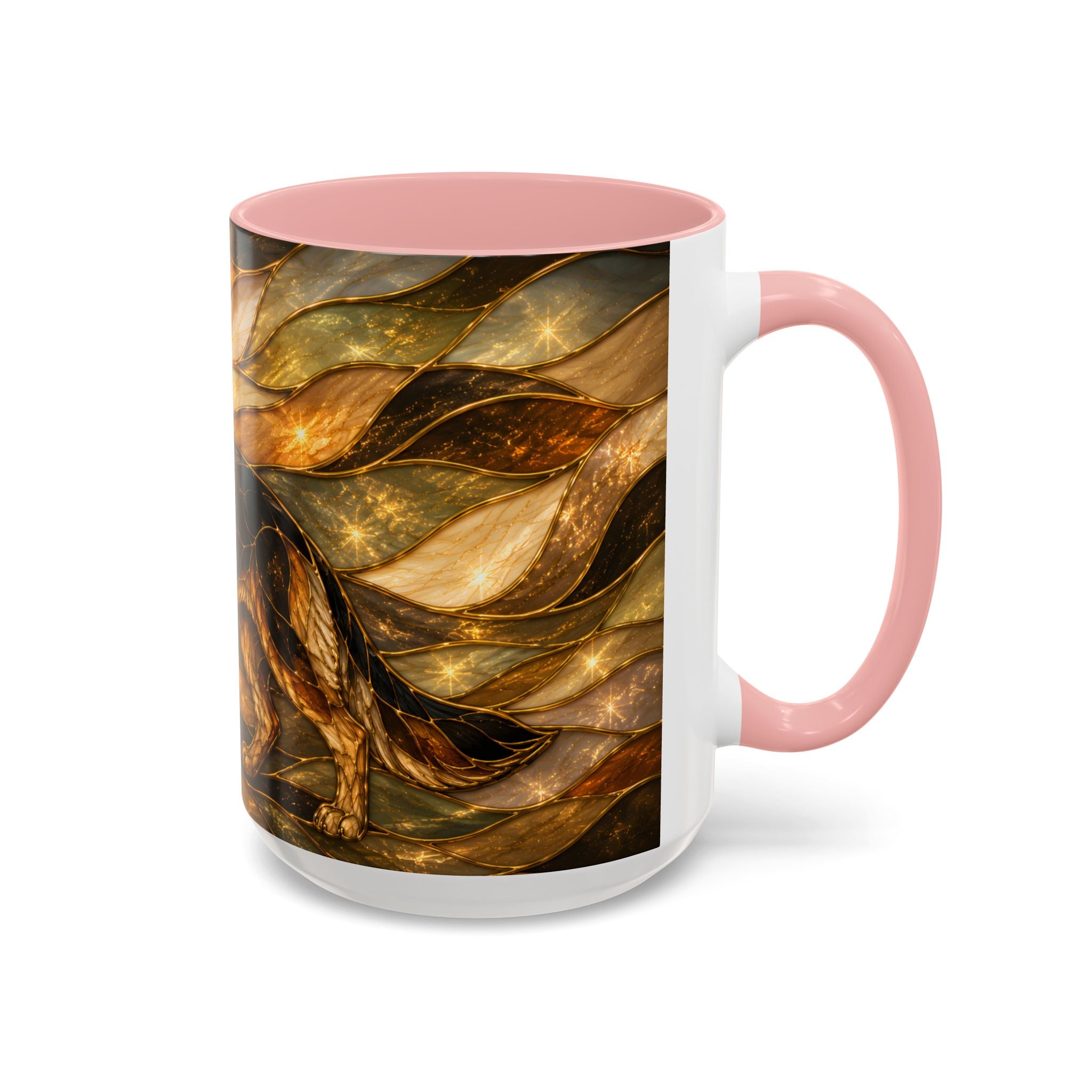 Golden German Shepherd Stained Glass Style Mug