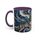 Twin Wolves Stained Glass Style Mug