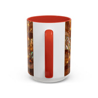 Golden Tiger Stained Glass Style Mug
