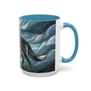 Storm Wolf Stained Glass Style Mug