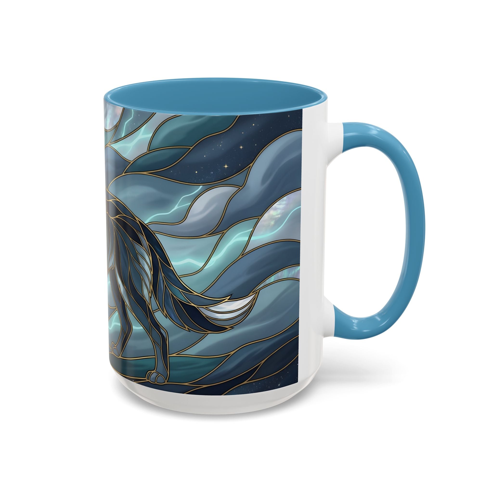 Storm Wolf Stained Glass Style Mug
